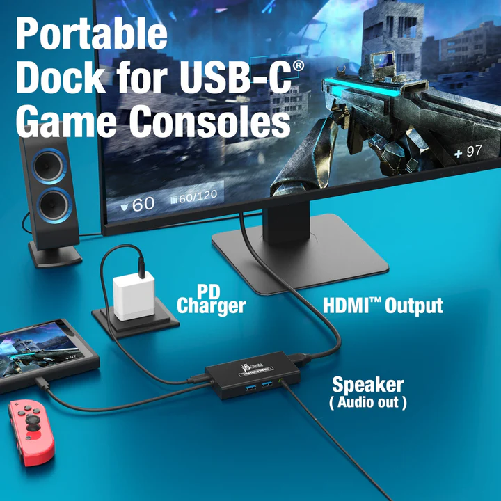 j5create JVA01 Video Capture USB Hub with HDMI Capture & USB-C Dock