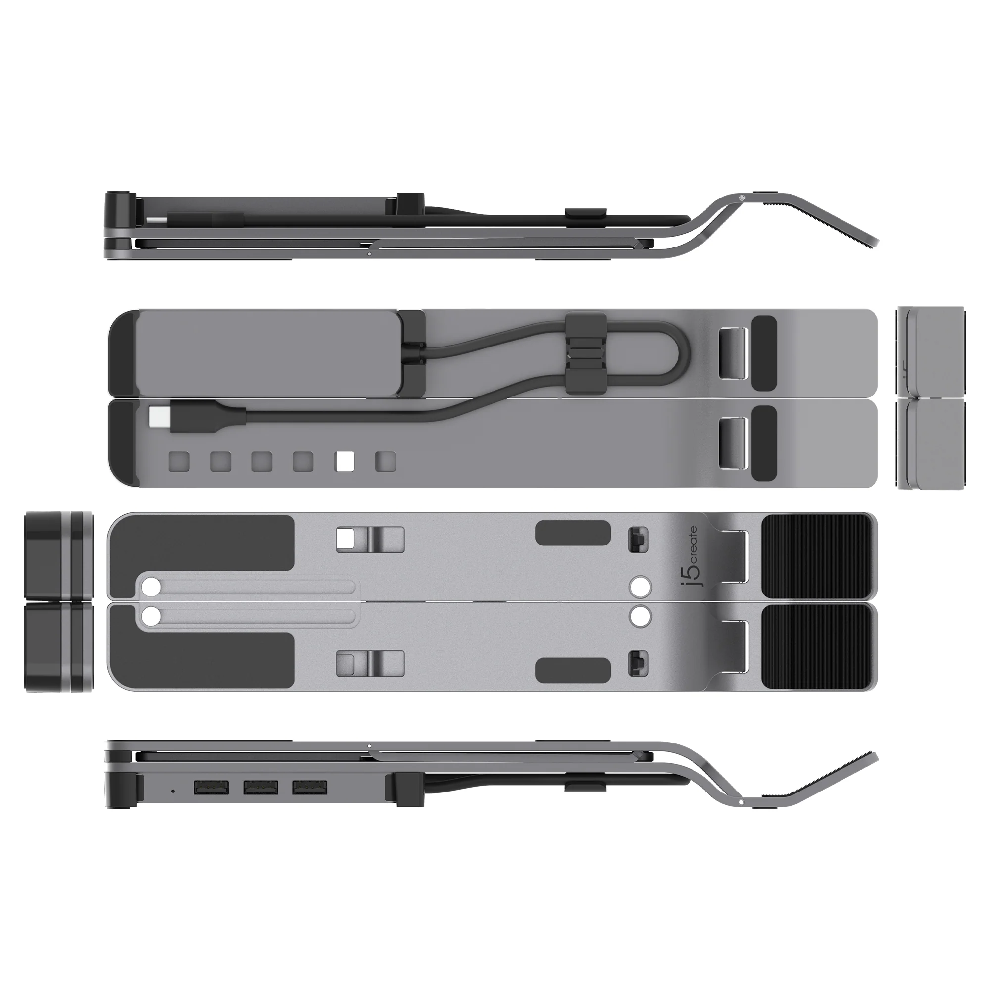 j5create JTS223 Laptop Stand with USB 4-Port Hub