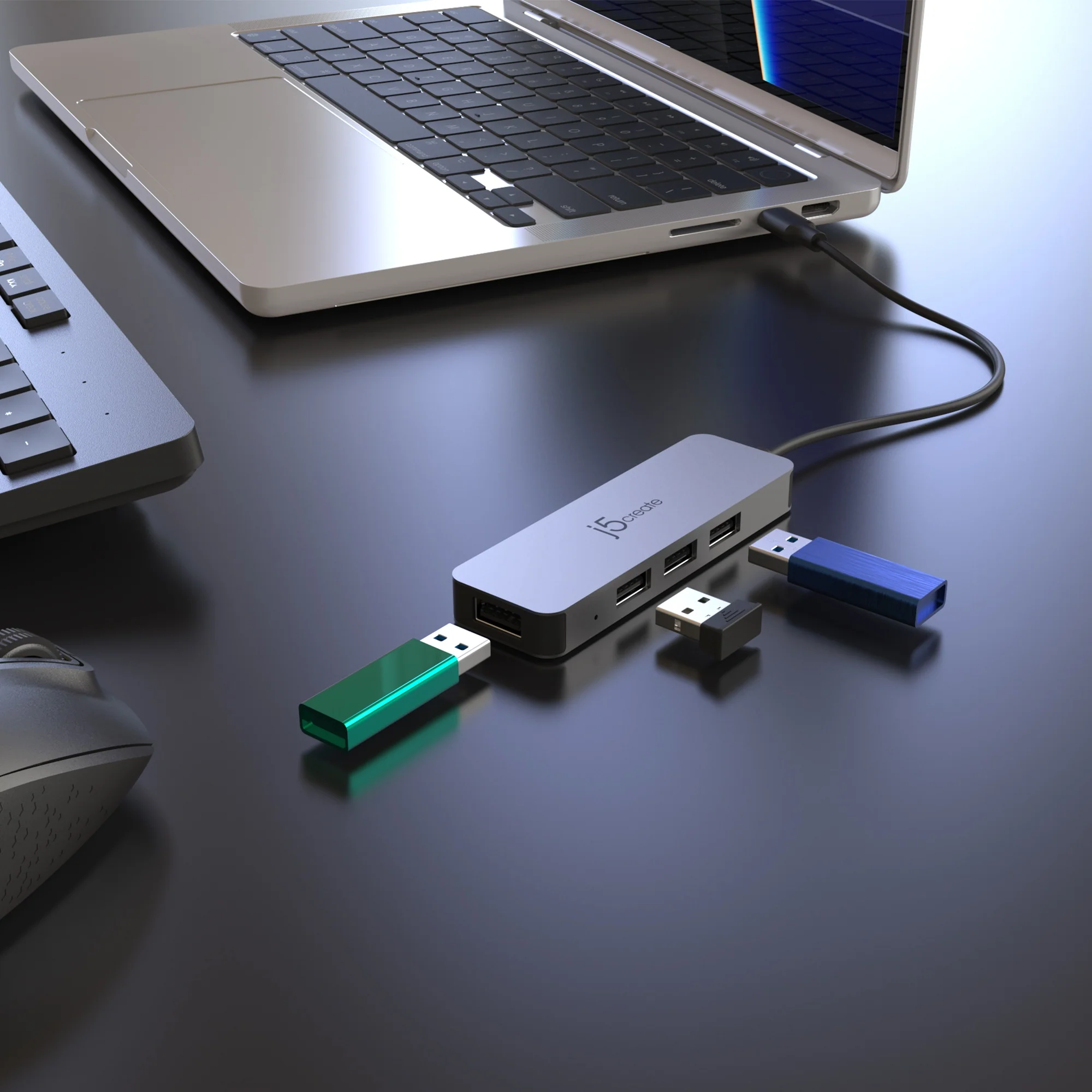 j5create JTS223 Laptop Stand with USB 4-Port Hub