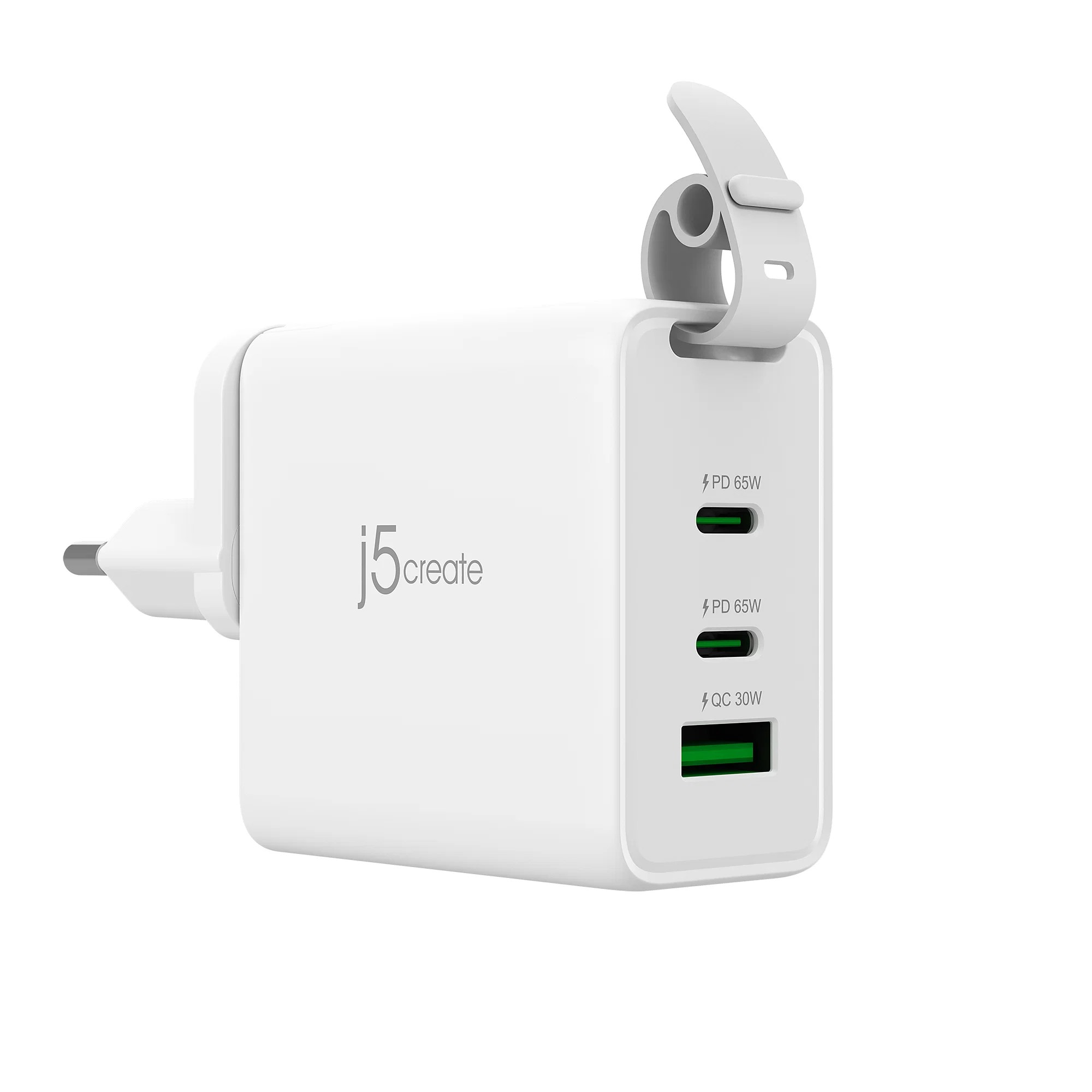 j5create JUP3565CV 65W GaN USB-C 3-Port Travel Charger