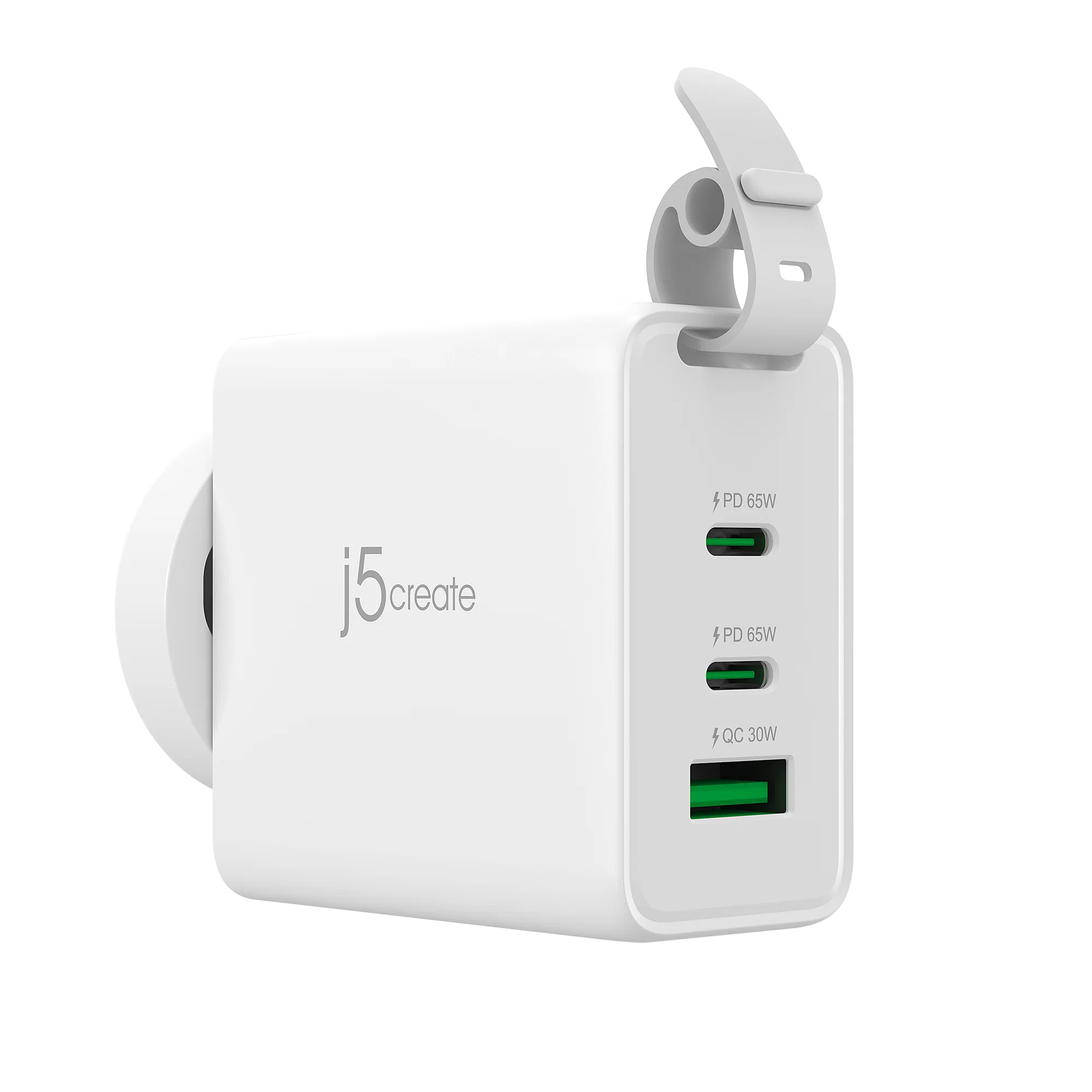 j5create JUP3565CV 65W GaN USB-C 3-Port Travel Charger