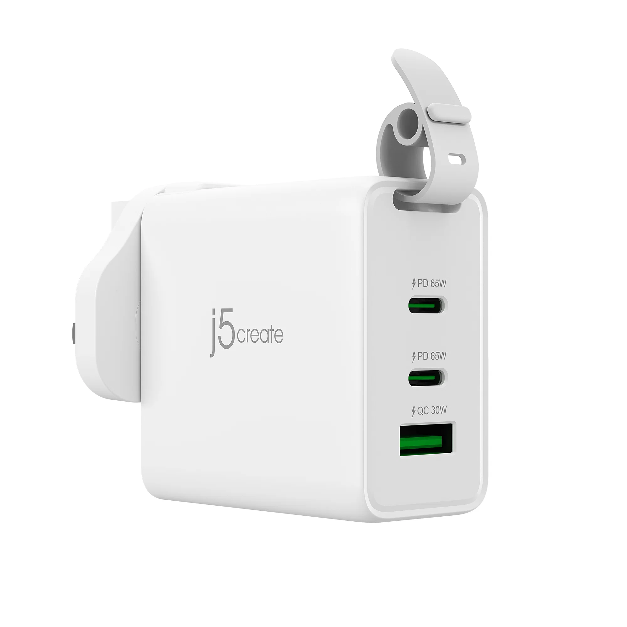 j5create JUP3565CV 65W GaN USB-C 3-Port Travel Charger