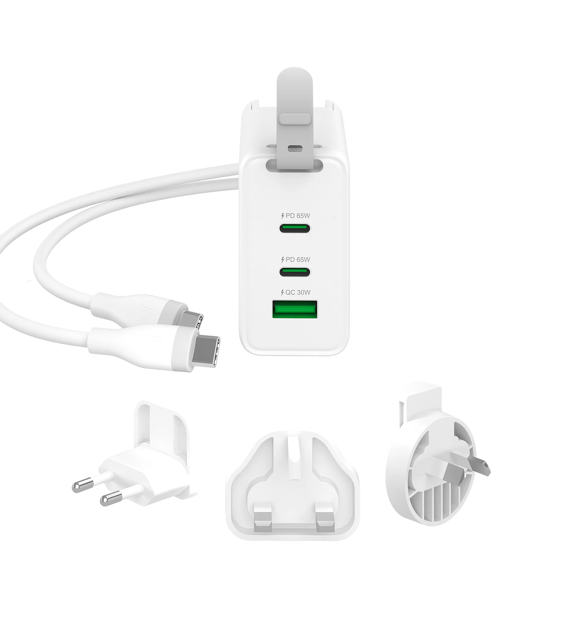 j5create JUP3565CV 65W GaN USB-C 3-Port Travel Charger