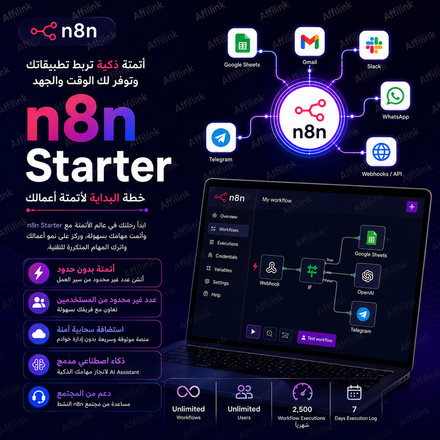 خدمة n8n Starter