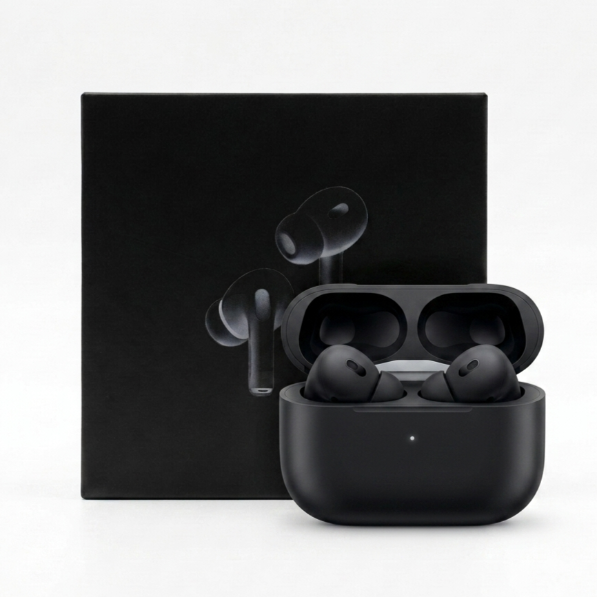 السماعه Airpods pro 2 black  اللون الاسود المطفي 