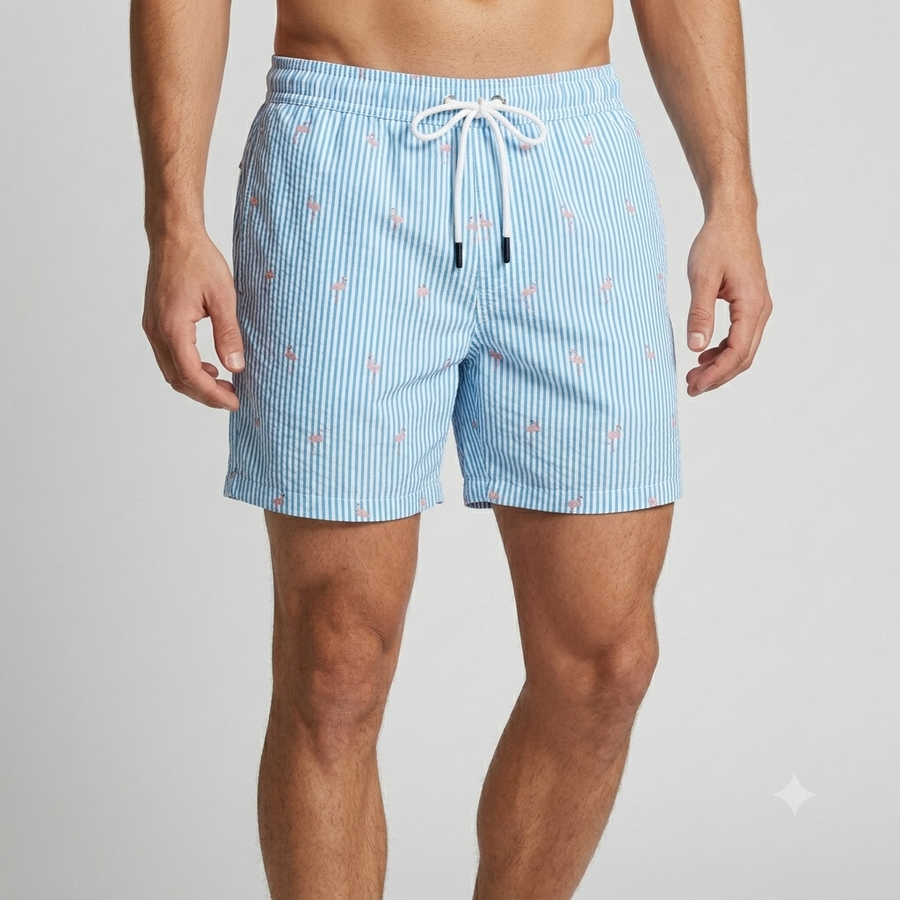 Baby Blue Wave Swim Shorts