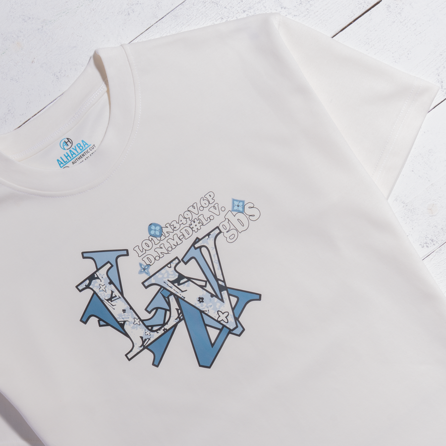 تيشرت LV إنترلوك قطن Oversize | Unisex