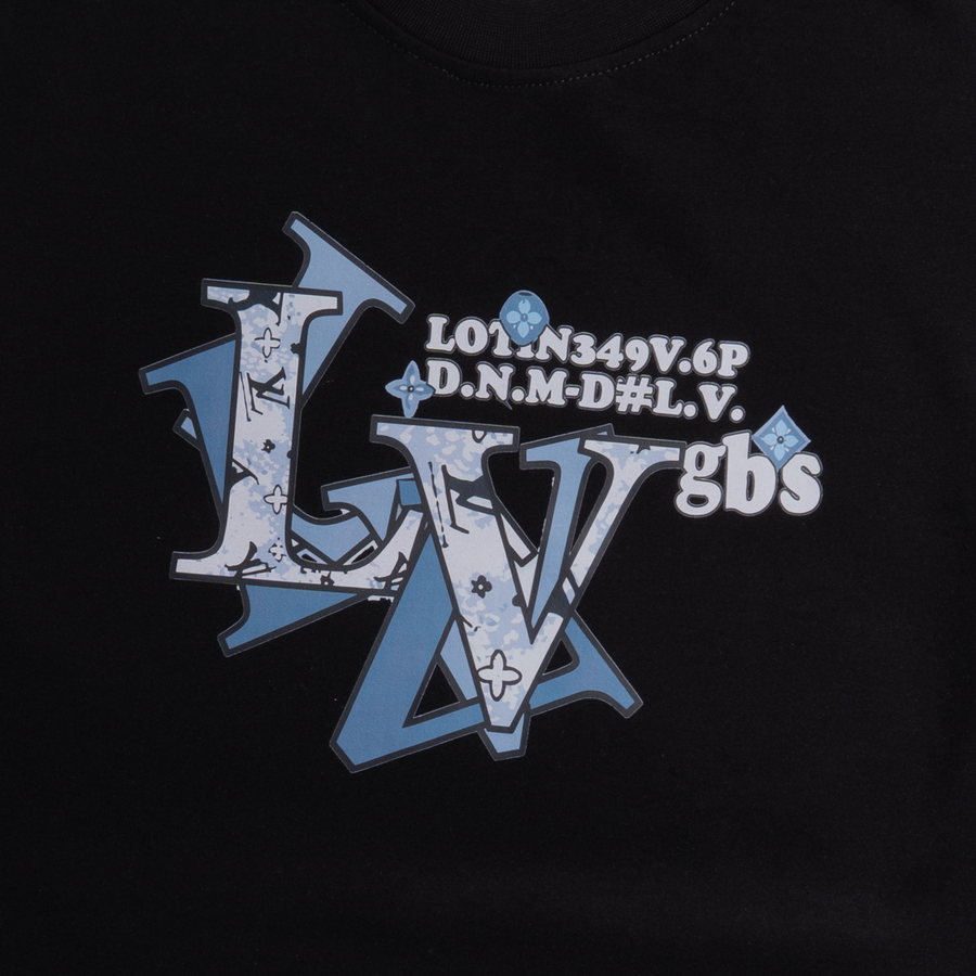 تيشرت LV إنترلوك قطن Oversize | Unisex