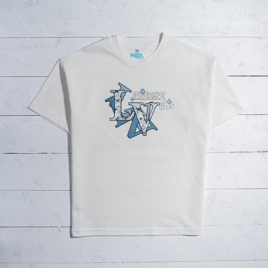 تيشرت LV إنترلوك قطن Oversize | Unisex