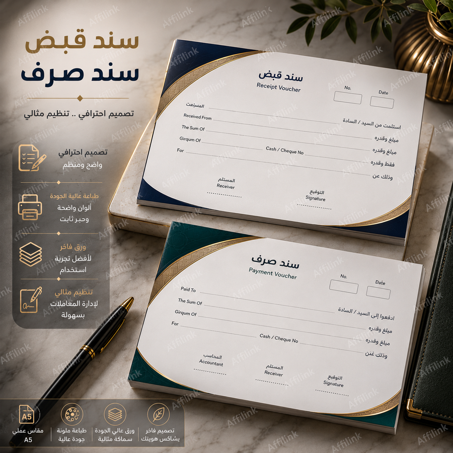 طباعة سندات القبض والصرف