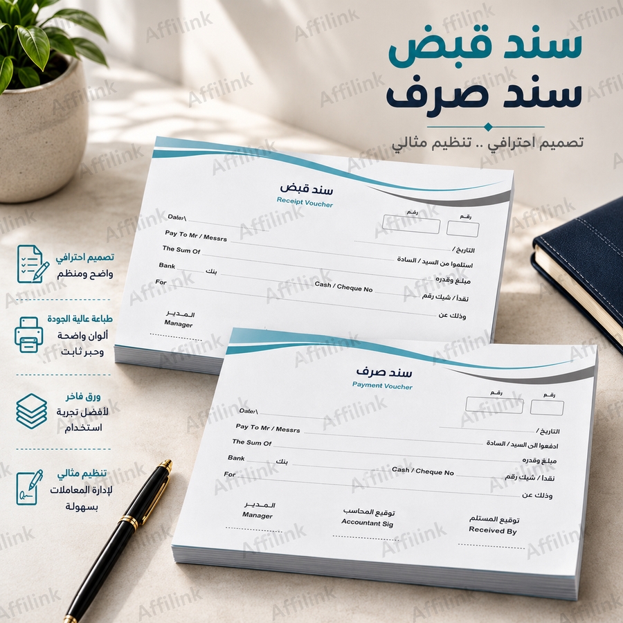 طباعة سندات القبض والصرف