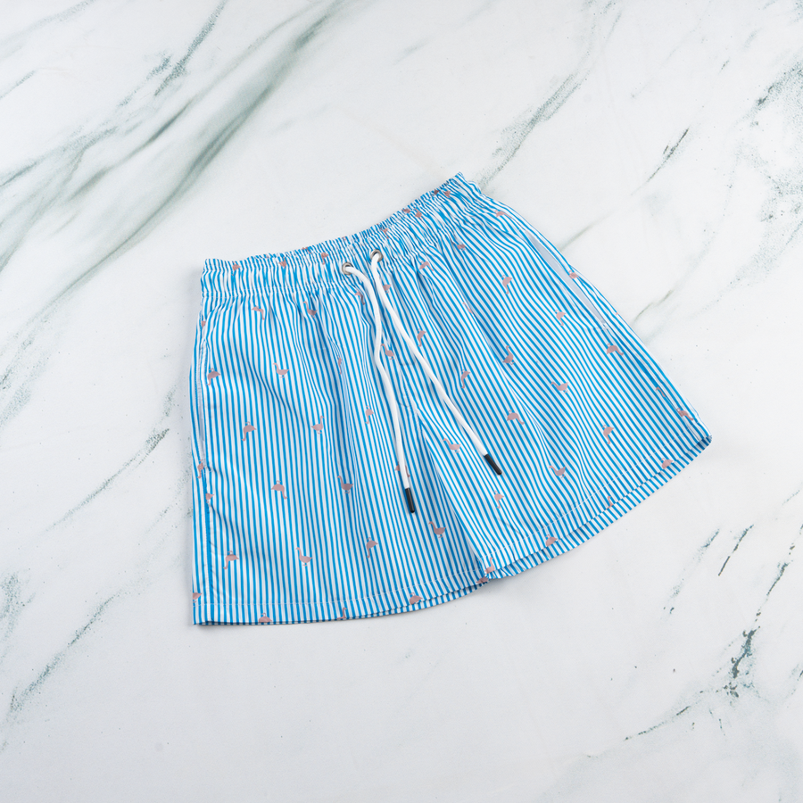 Baby Blue Wave Swim Shorts
