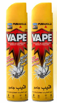 عرض علبتين بخاخ مبيد الحشرات الطائرة والزاحفة فومي كيلا فيب جامبو - Fumakilla Vape Jumbo Insect Killer Spray (2 Pack)