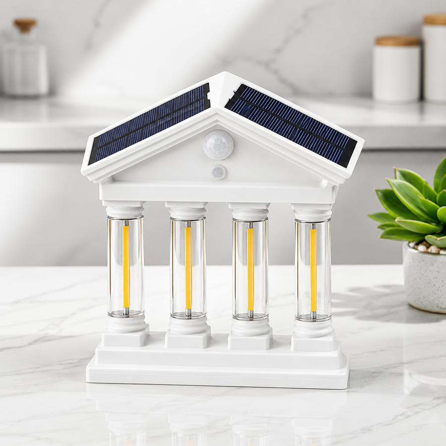 Warm Yellow Radiance Solar Wall Sconce Automatic Dusk Lighting House-Shaped Wall Light, White | Home & Garden | Yard Garden & Outdoor Living | Outdoor Lighting | Garden & Patio Torches|مصباح جداري شمسي دافئ أصفر اللون، إضاءة تلقائية عند الغسق، على شكل منزل، أبيض | المنزل والحديقة | الفناء والحديقة والمعيشة في الهواء الطلق | الإضاءة الخارجية | مشاعل الحدائق والفناء