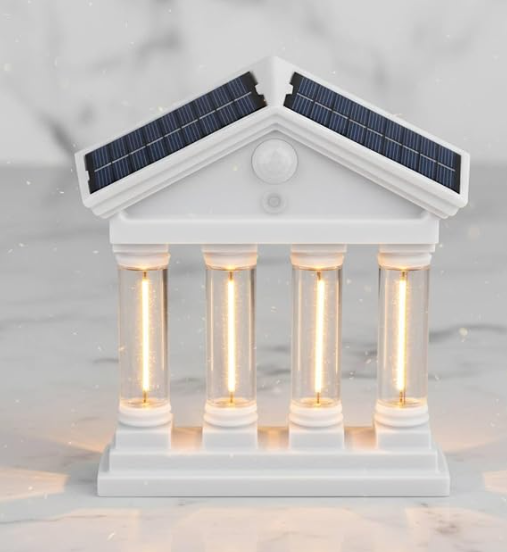 Warm Yellow Radiance Solar Wall Sconce Automatic Dusk Lighting House-Shaped Wall Light, White | Home & Garden | Yard Garden & Outdoor Living | Outdoor Lighting | Garden & Patio Torches|مصباح جداري شمسي دافئ أصفر اللون، إضاءة تلقائية عند الغسق، على شكل منزل، أبيض | المنزل والحديقة | الفناء والحديقة والمعيشة في الهواء الطلق | الإضاءة الخارجية | مشاعل الحدائق والفناء