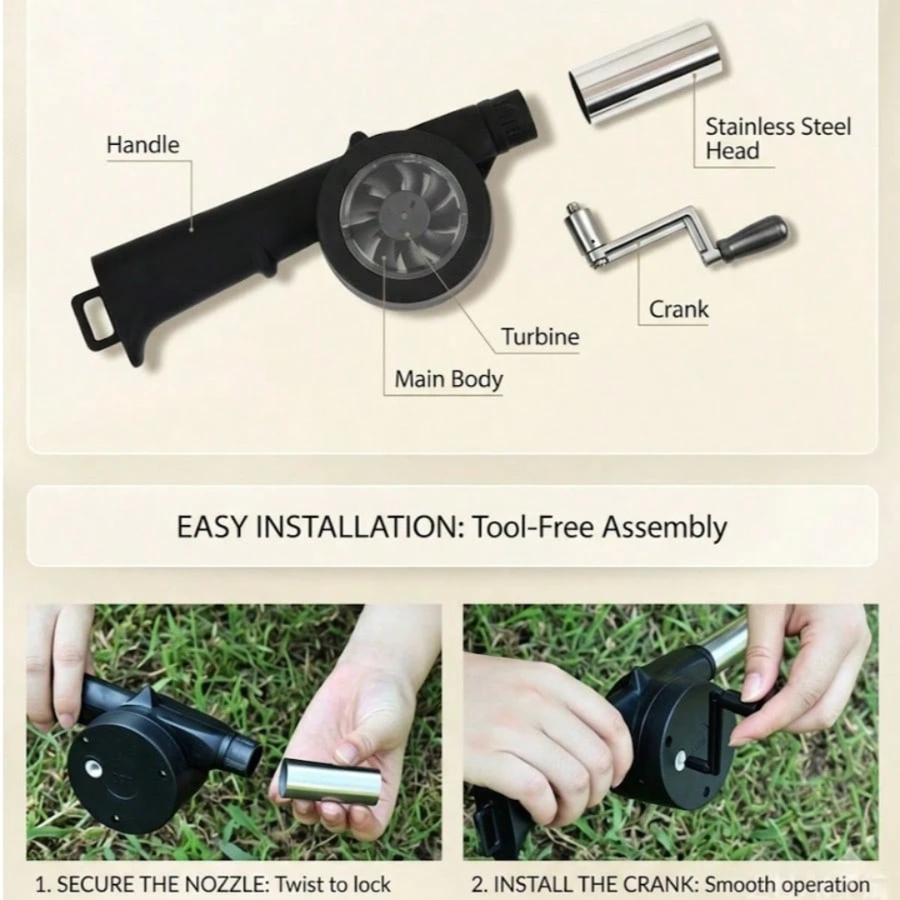 Premium BBQ Fire Starter Fan
