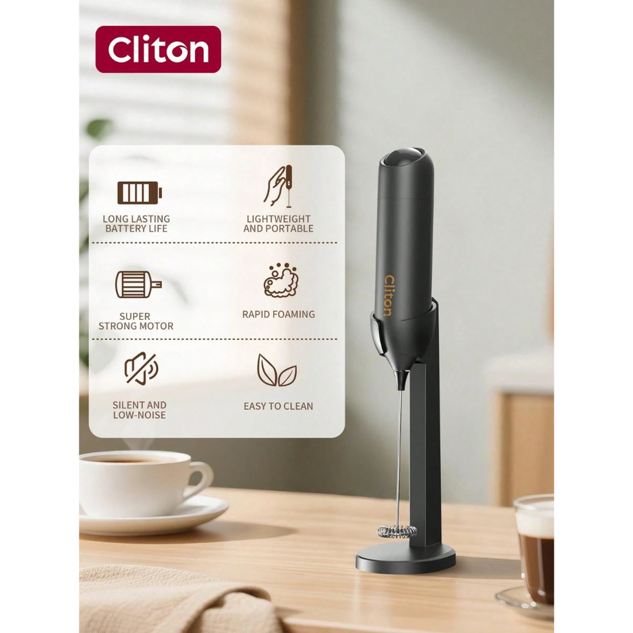 Electric Milk Frother with Stand
