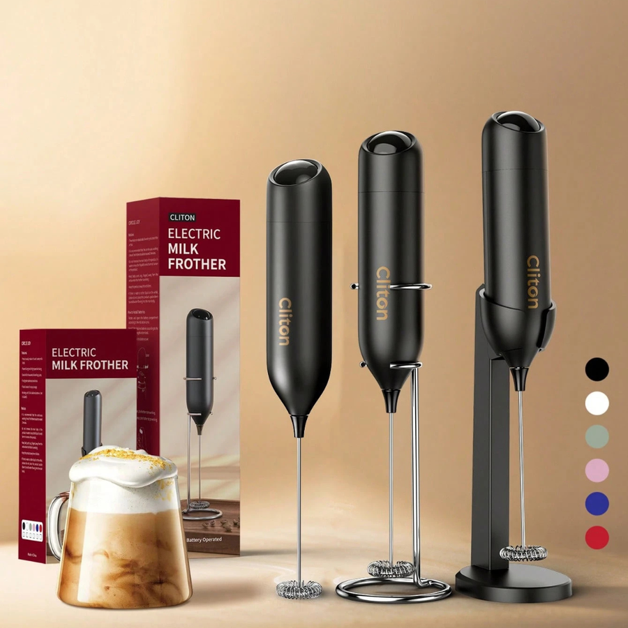 Electric Milk Frother with Stand