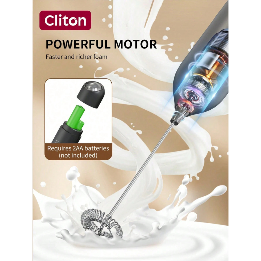 Electric Milk Frother with Stand