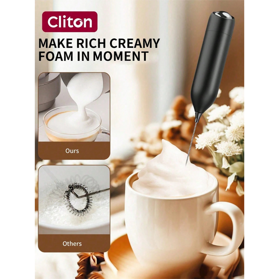 Electric Milk Frother with Stand