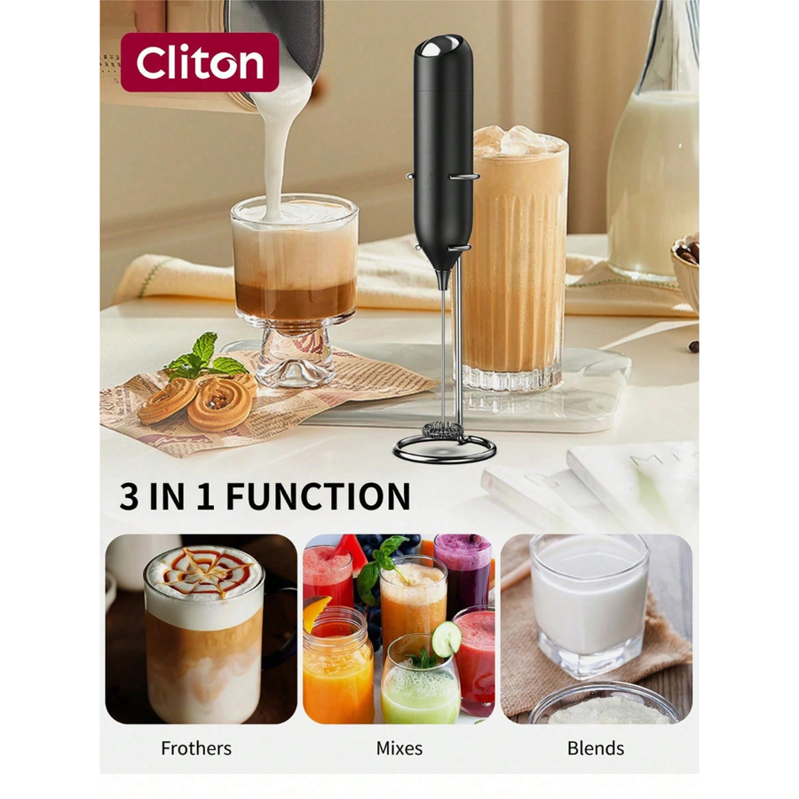 Electric Milk Frother with Stand