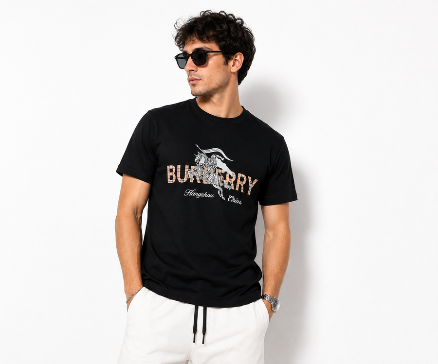 Burberry Interlock Cotton T-Shirt