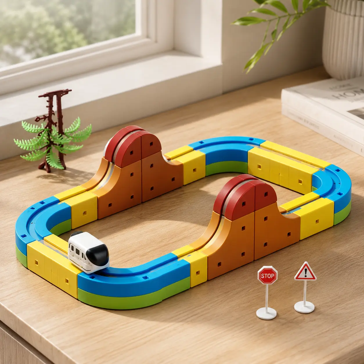 مسار القطار المغناطيسي – 69 قطعة | Magnetic Track Builder Train Set