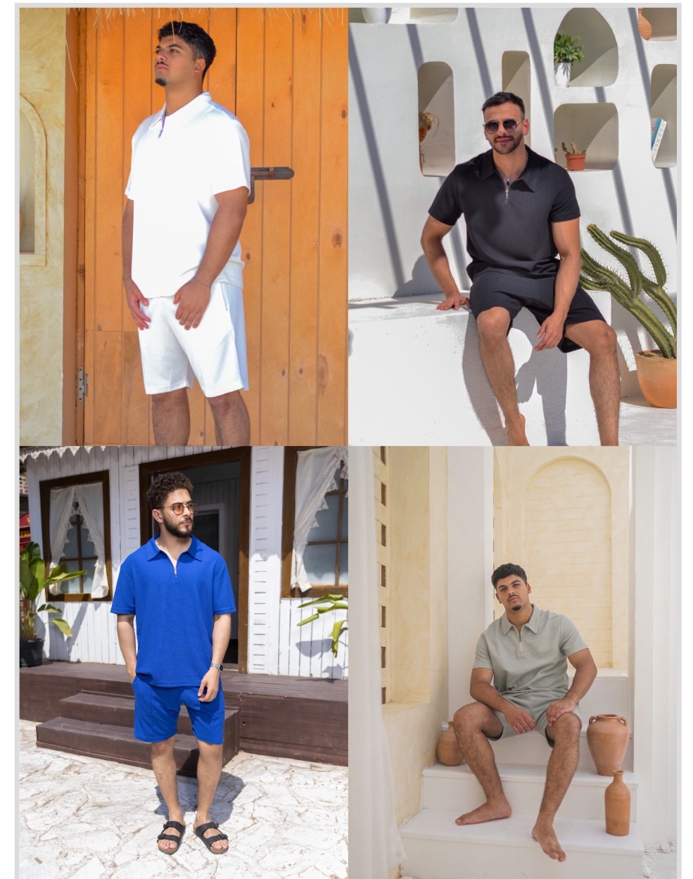 Waffle Suit Unisex | طقم وافل صيفي تيشيرت وشورت