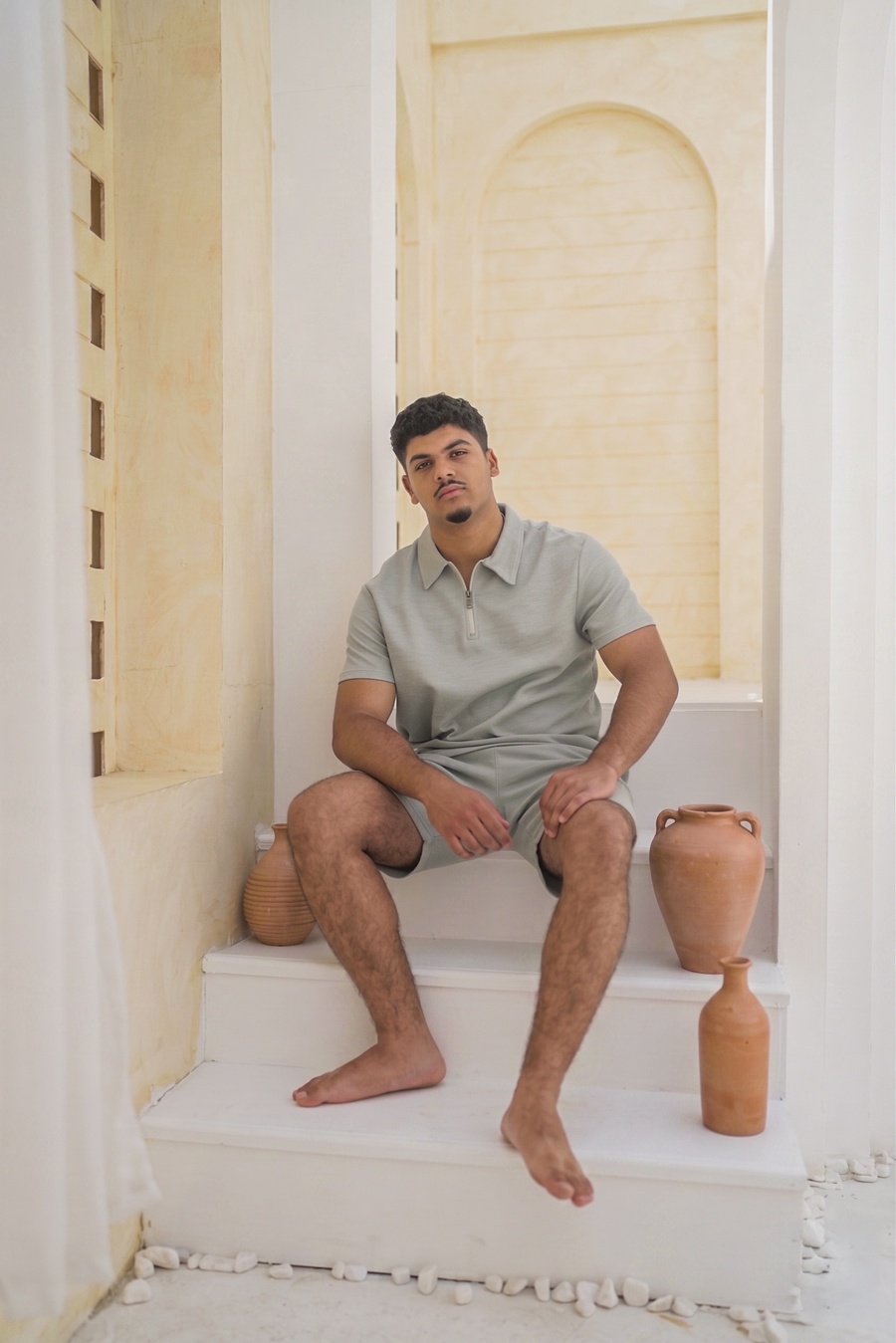 Waffle Suit Unisex | طقم وافل صيفي تيشيرت وشورت
