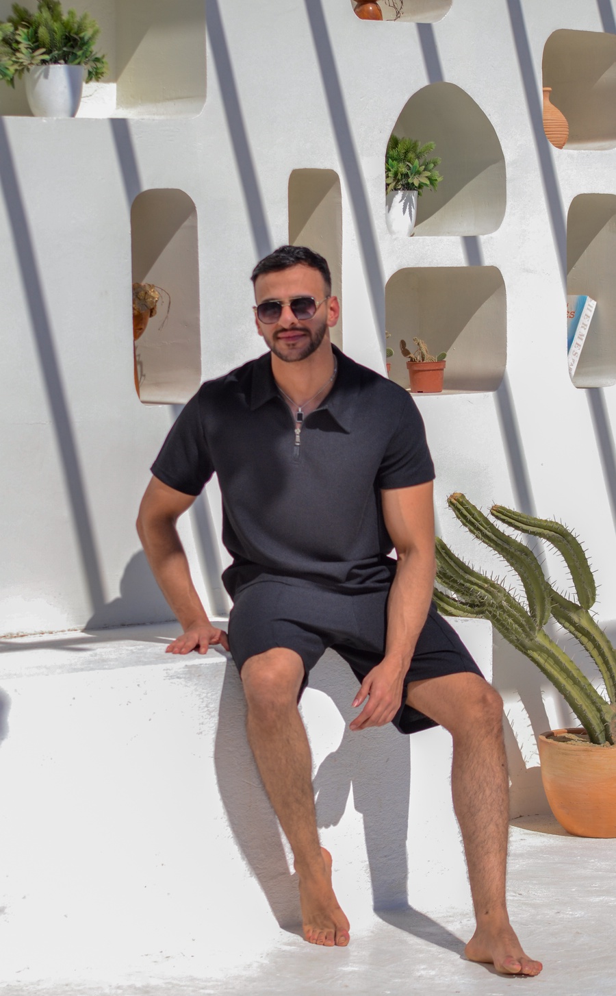 Waffle Suit Unisex | طقم وافل صيفي تيشيرت وشورت