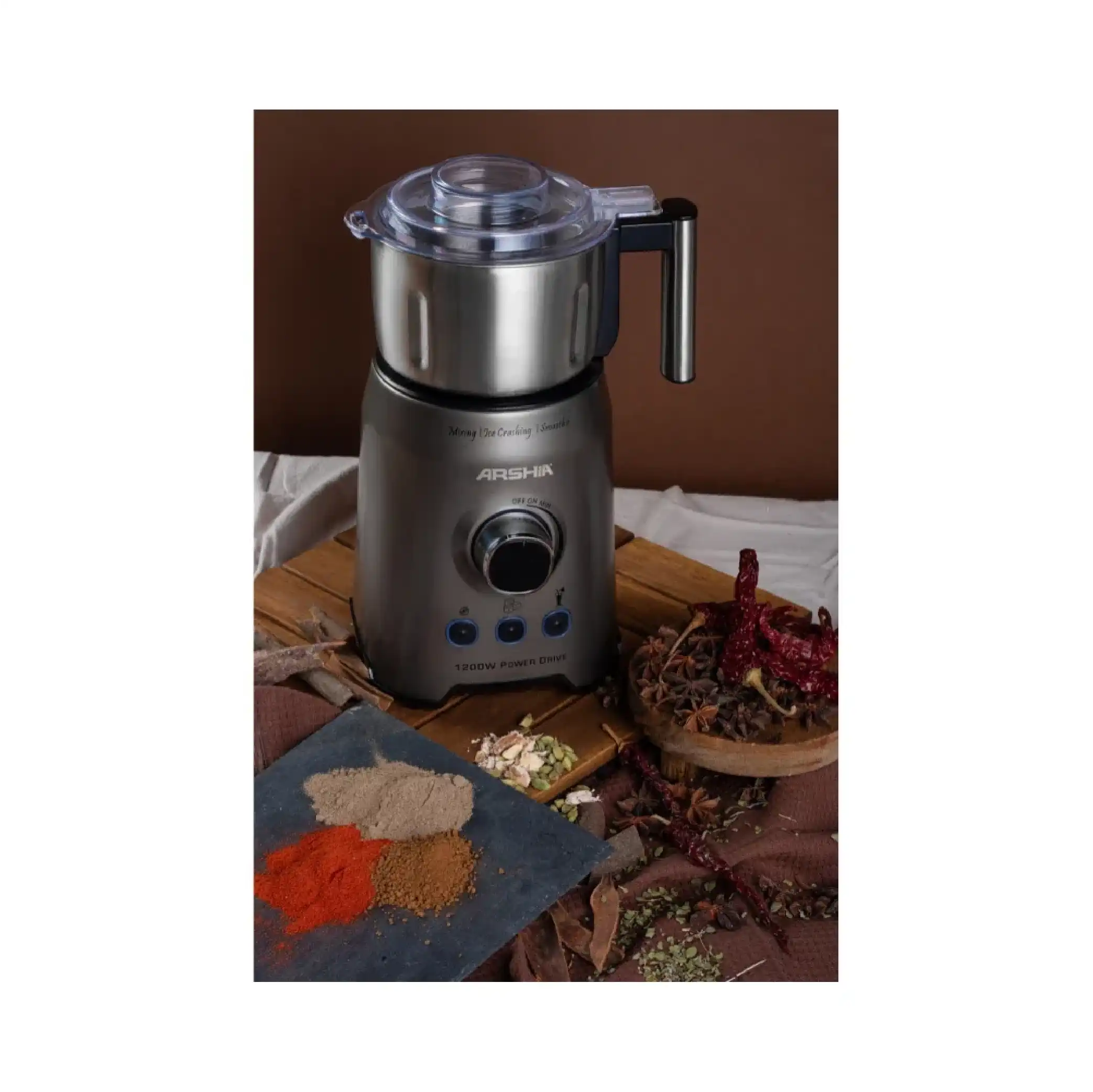 خلاط ومطحنة أرشيا ديجيتال 2 في 1 زجاج بايركس 1200 واط - BL014-2716