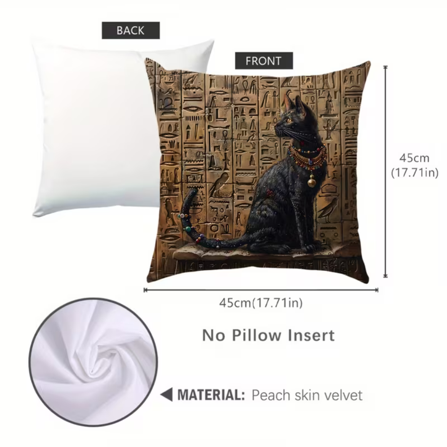 Premium Ancient Egyptian Pattern Pillowcase 45 × 45 cm, Tutankhamun