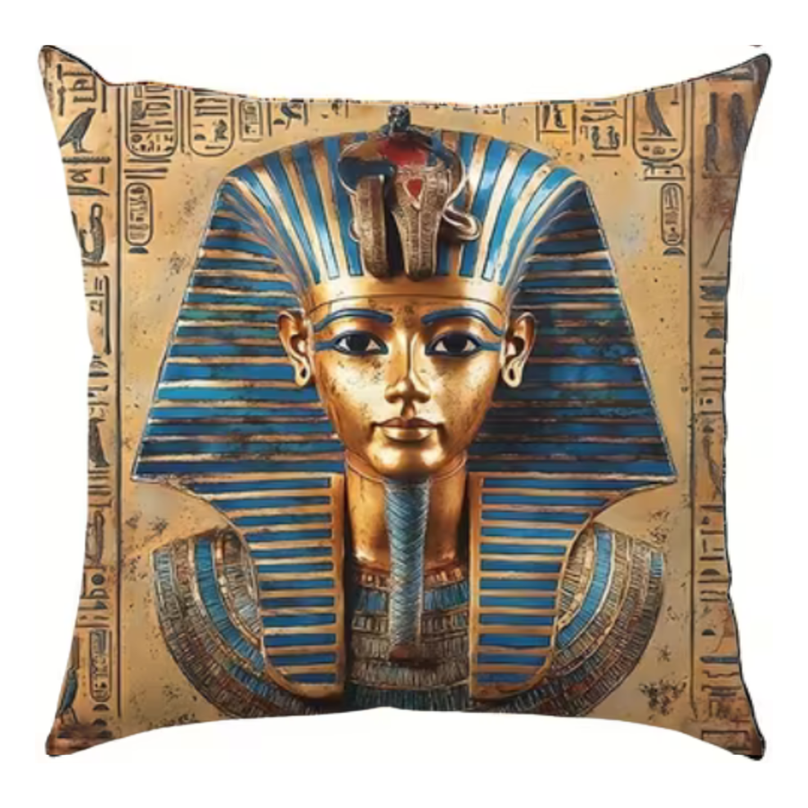 Premium Ancient Egyptian Pattern Pillowcase 45 × 45 cm, Tutankhamun