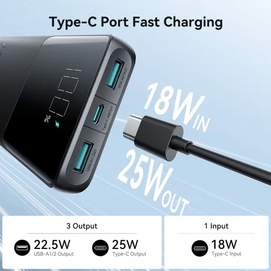  Joyroom Power Bank - JR-PBF20 (10000mAh) - 25W