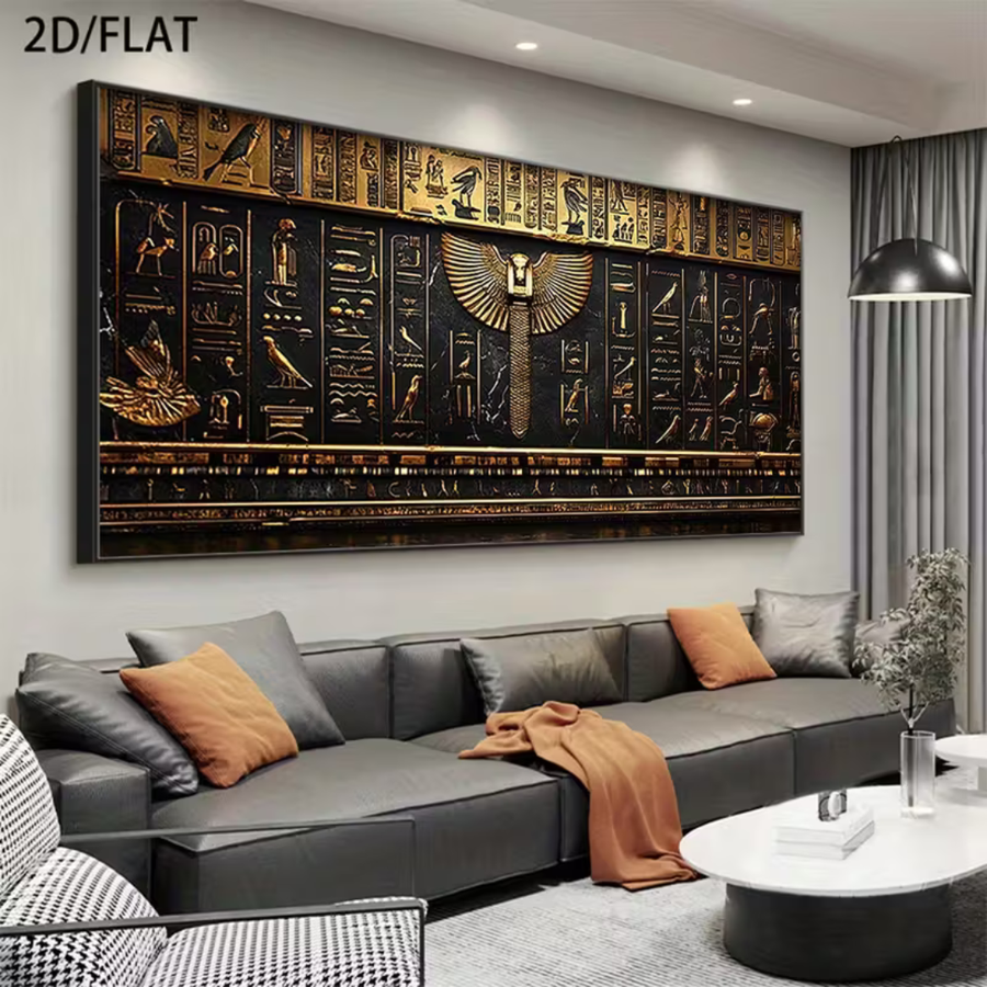 Large Ancient Egyptian Canvas Wall Art 150 × 70 cm