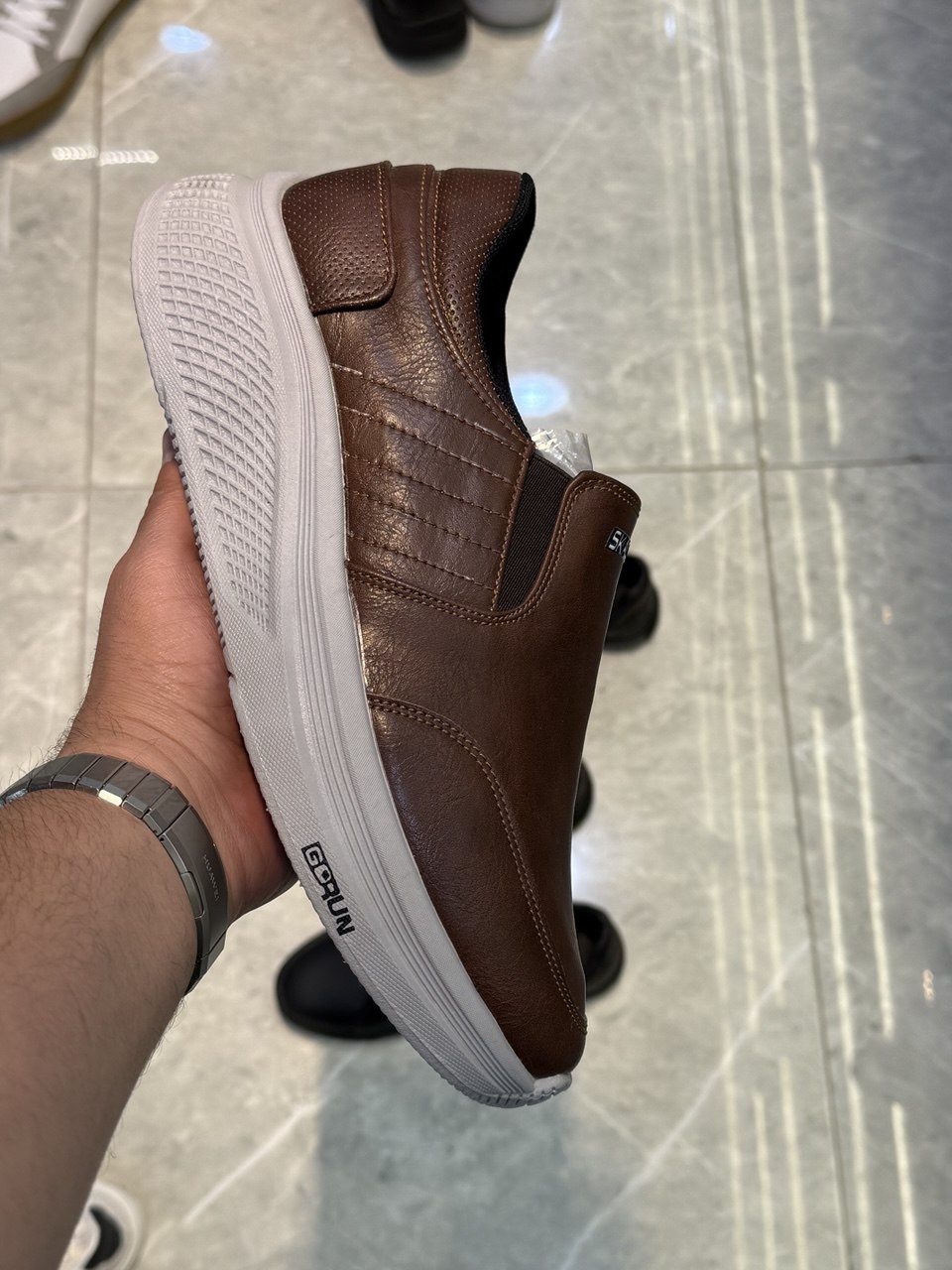Skechers Glide Step Leather SV66 | حذاء جلد مريح
