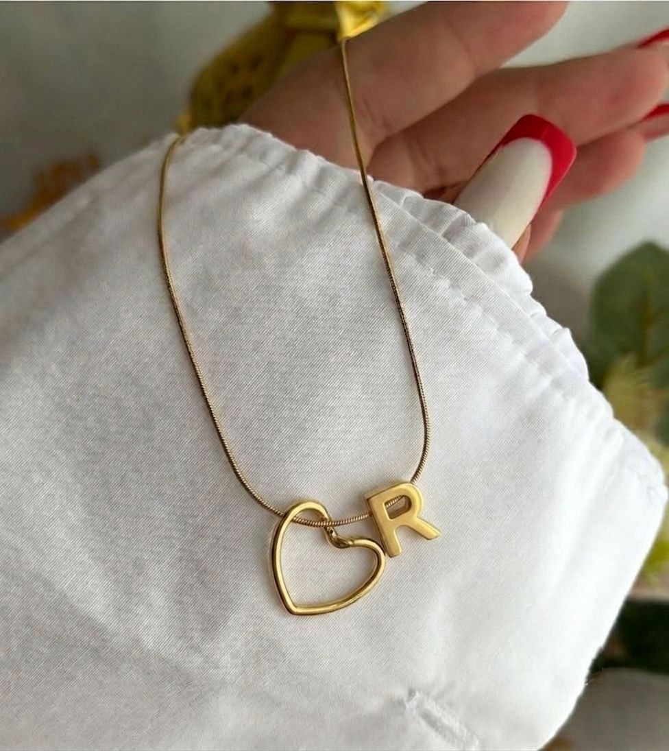 Letter & Heart Necklace