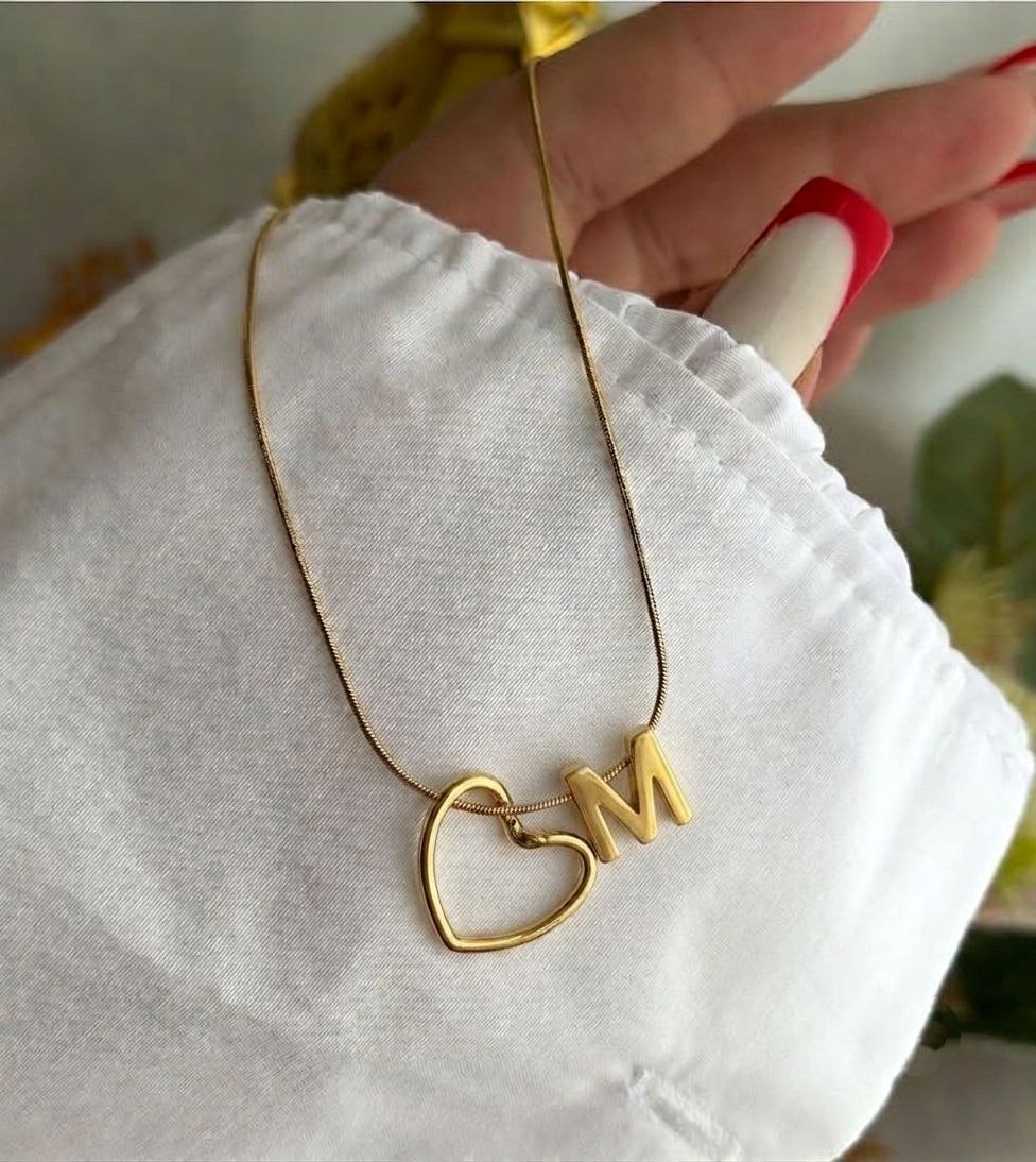 Letter & Heart Necklace
