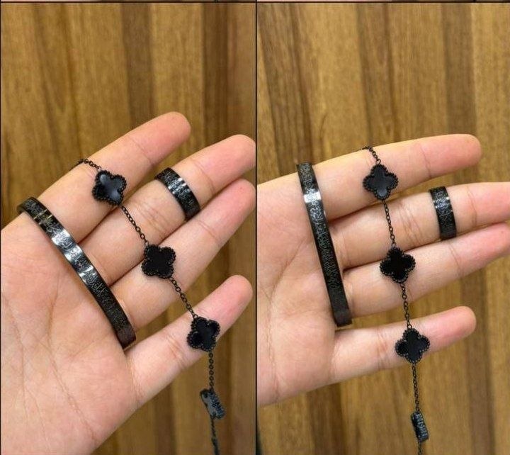 Van Cleef Bracelet & Ayat Al Kursi Bracelet with Ring Set