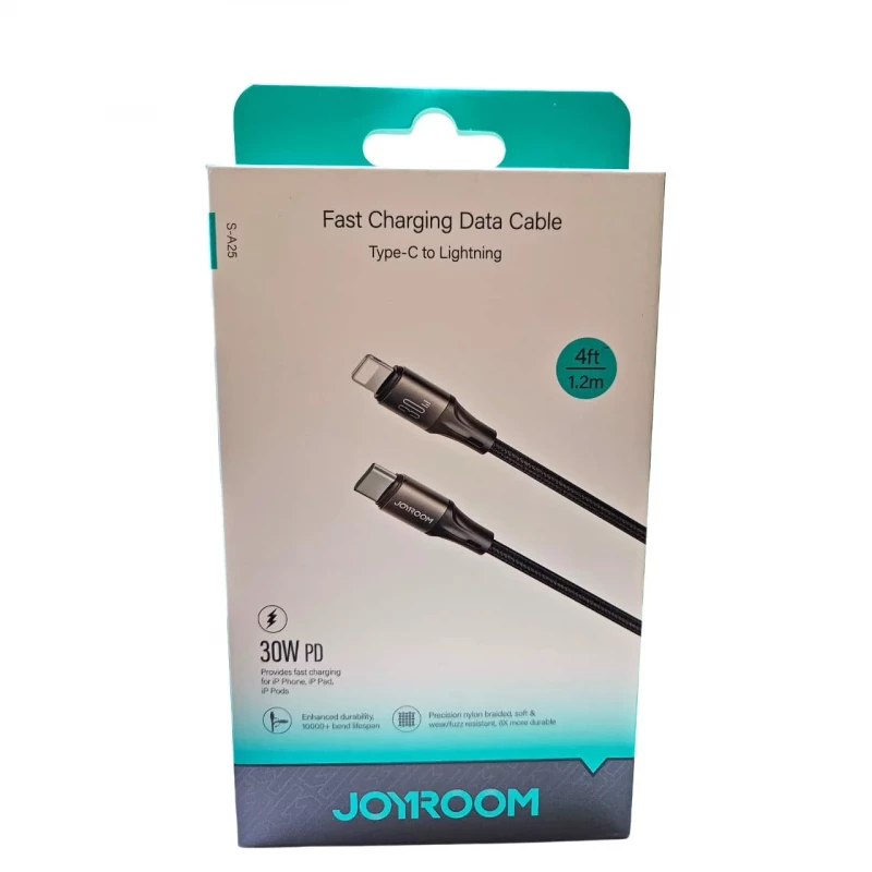 JOYROOM Fast Charging Data Cabel (1.2 M) -Type C -To- LIGHTNING (30W) S-A25