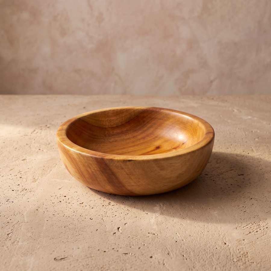 Mahogany Wooden Serving Bowls Set (4 Sizes) - Handmade | OAKi