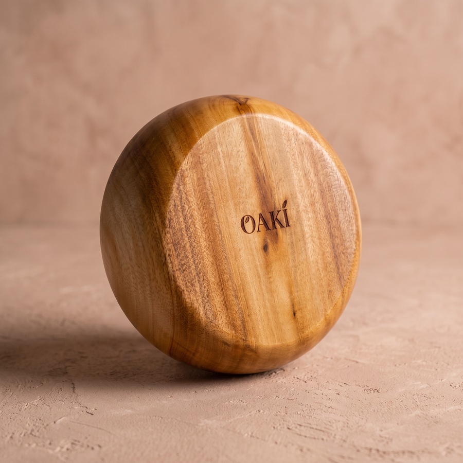 Mahogany Wooden Serving Bowl (25cm) - Handmade | OAKi