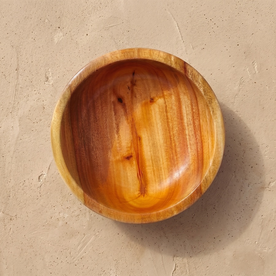 Mahogany Wooden Serving Bowl (25cm) - Handmade | OAKi