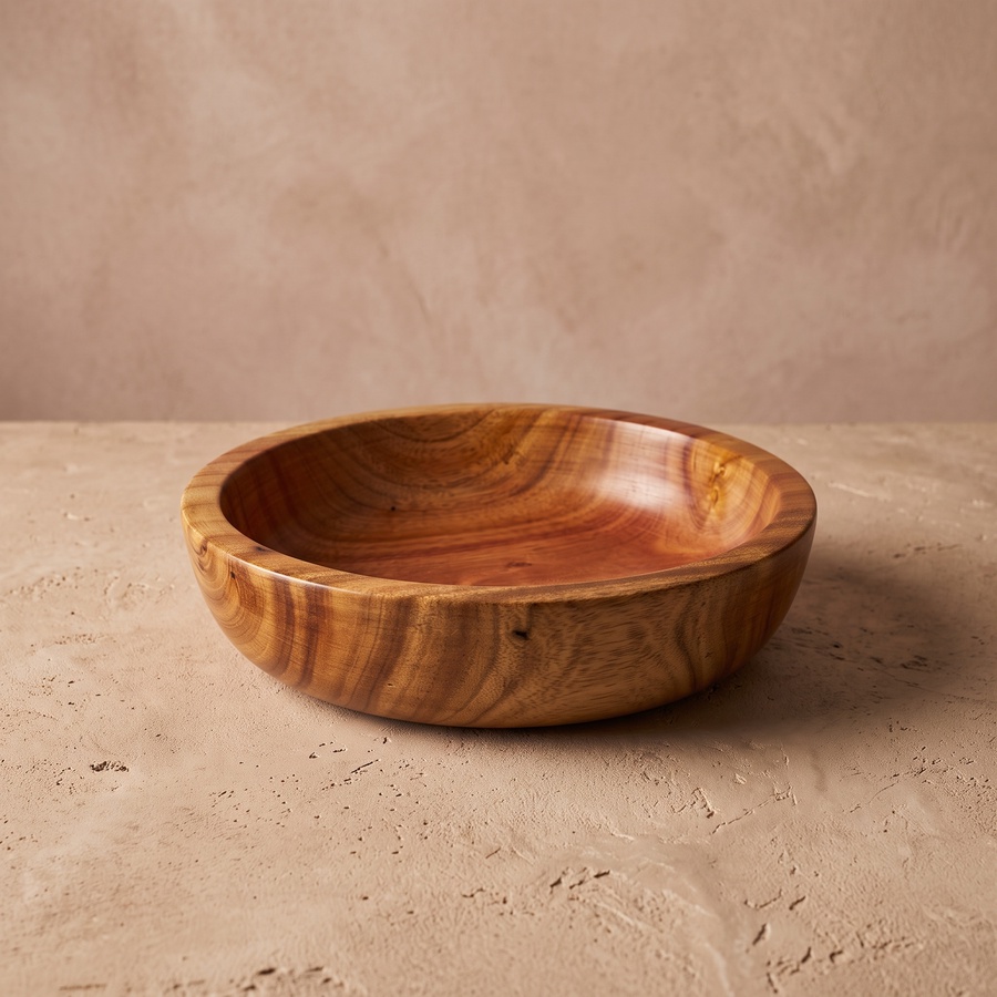 Mahogany Wooden Serving Bowl (30cm) - Handmade | OAKi