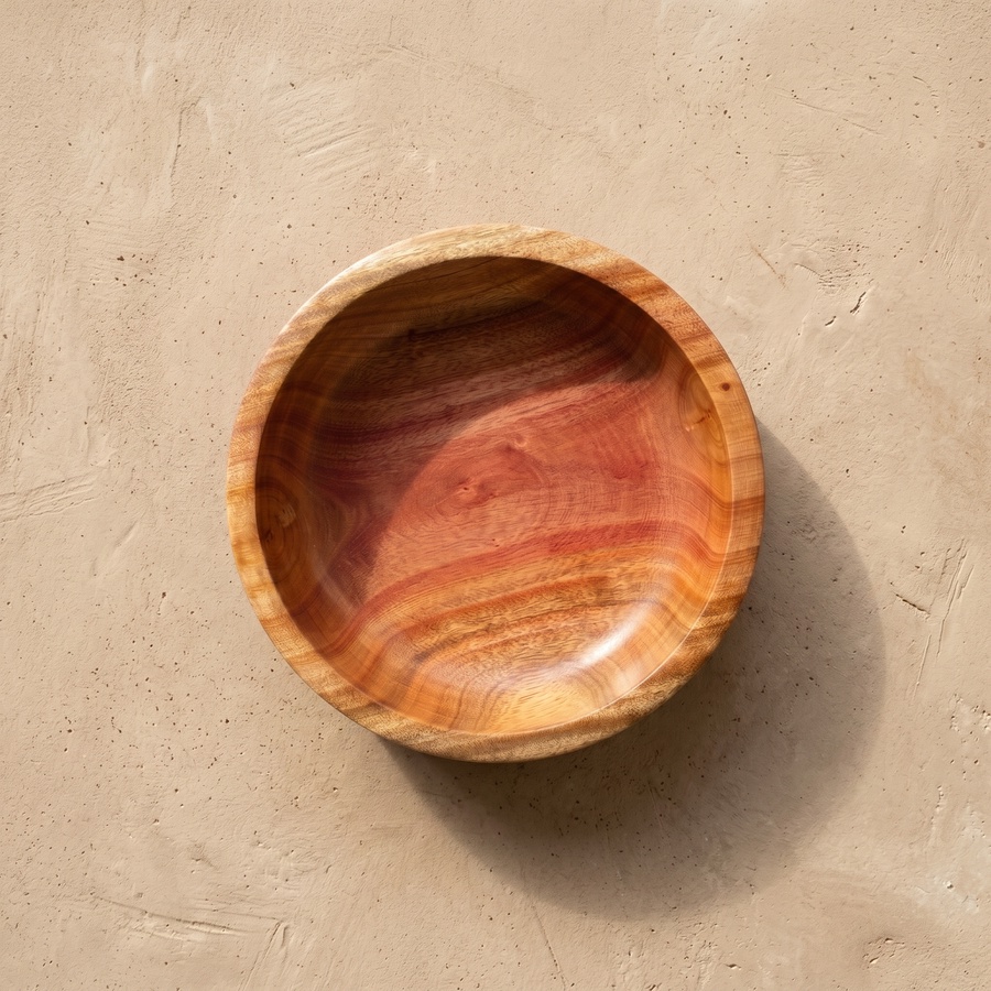 Mahogany Wooden Serving Bowl (30cm) - Handmade | OAKi