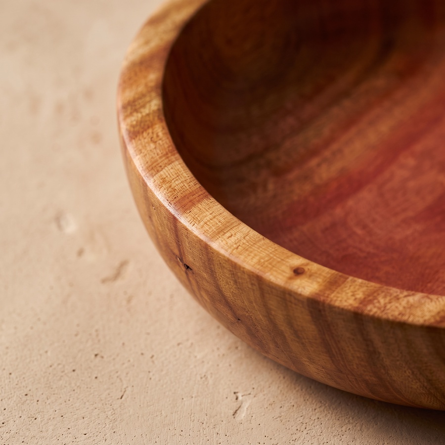 Mahogany Wooden Serving Bowl (30cm) - Handmade | OAKi