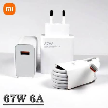 شاحن شاومي 67 وات سريع مع كابل USB-C