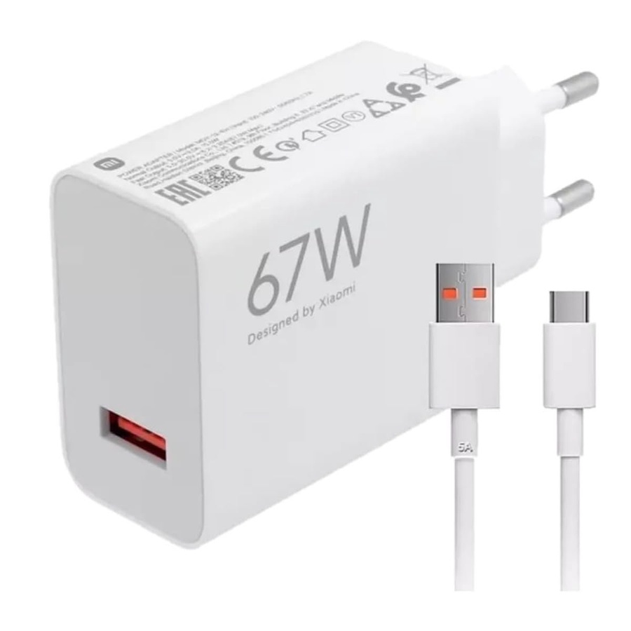 شاحن شاومي 67 وات سريع مع كابل USB-C