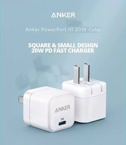 شاحن أنكر PowerPort III Cube بقدرة 20 وات PD USB-C