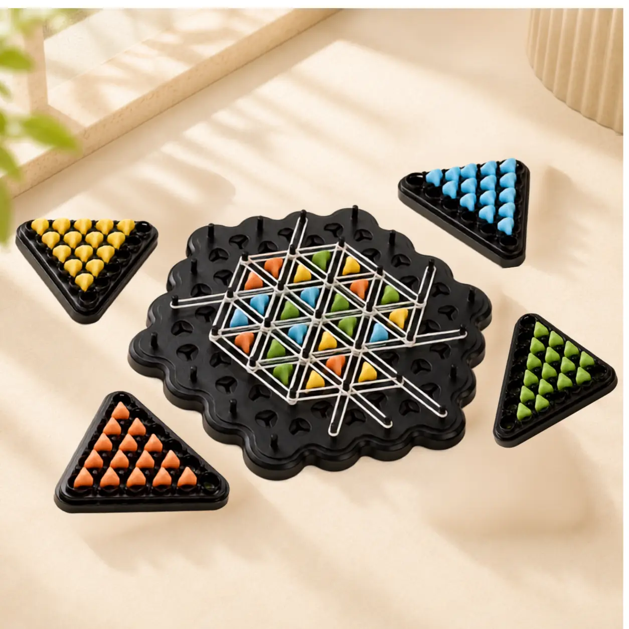 تحدي شبكة المثلثات | Chain Triangle Strategy Game